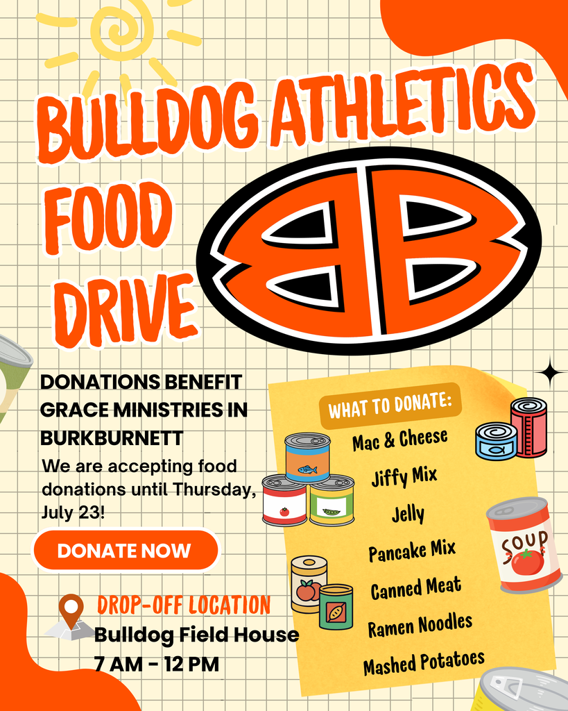 Food drive begins tomorrow. 