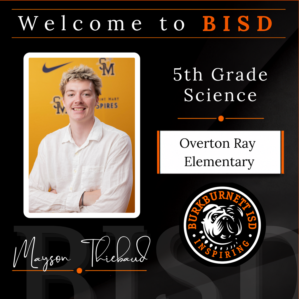 Mr. Thiebaud will teach fifth grade science at Overton Ray.