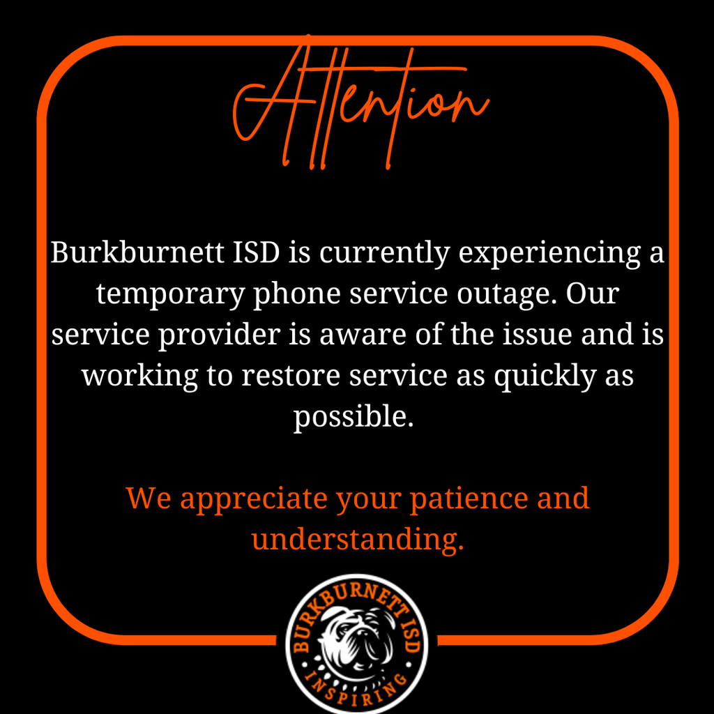 Phone service is temporarily out. 