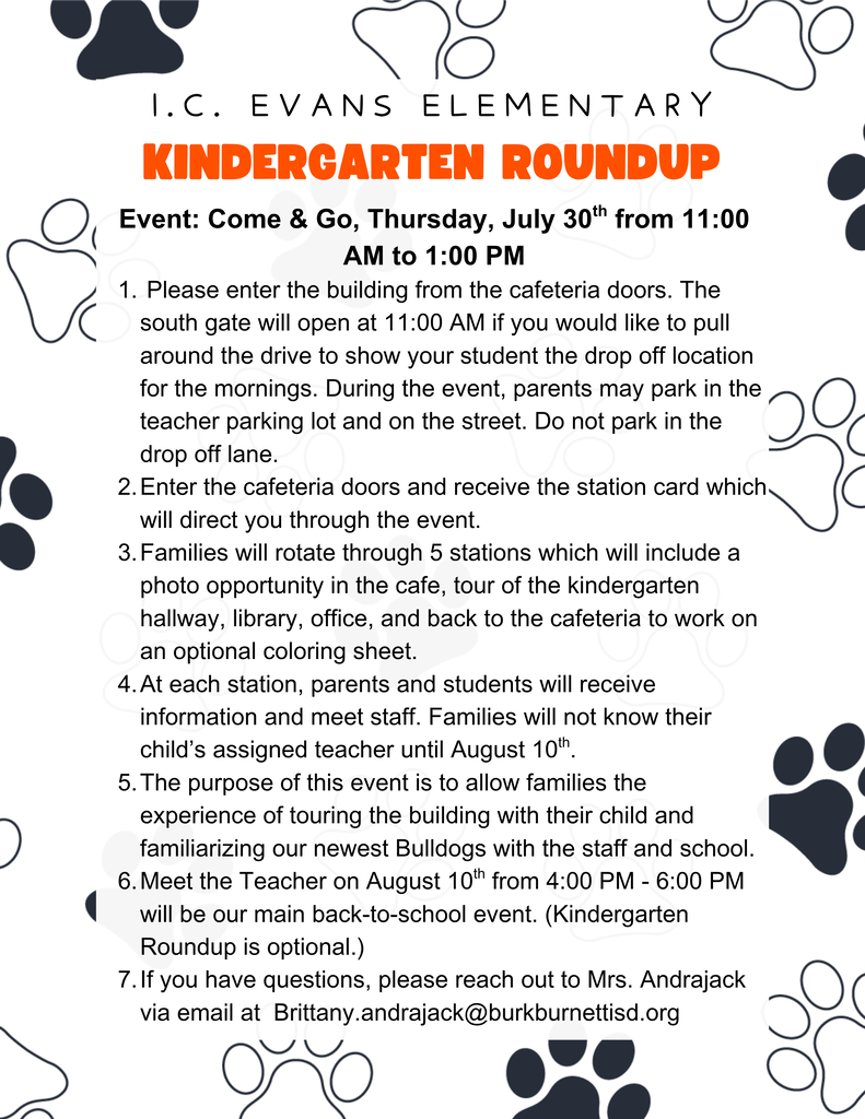 Kindergarten Roundup