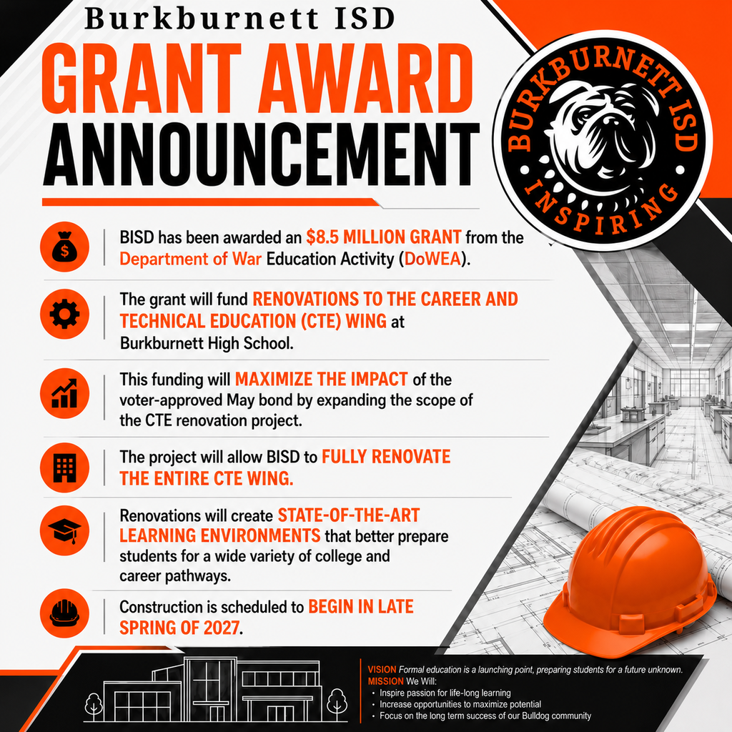 BISD has received an 8.5 million dollar grant from the DoWEA.