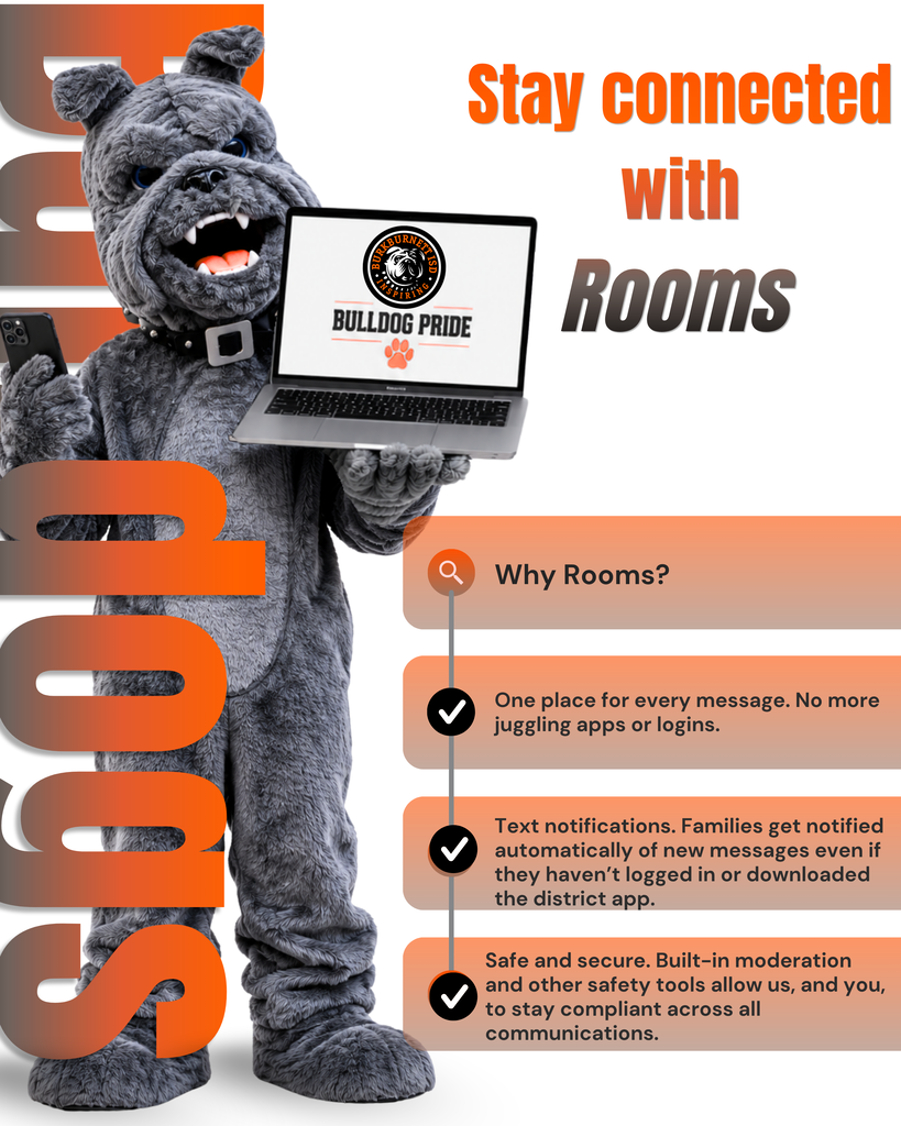 Stay connected with ROOMS.