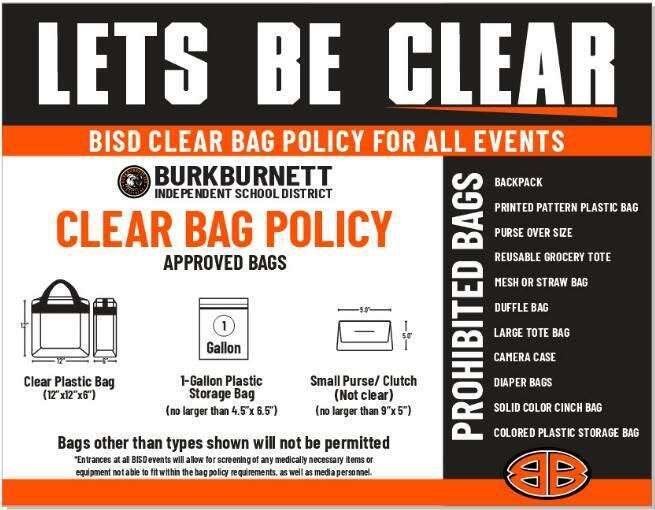 Clear bag policy