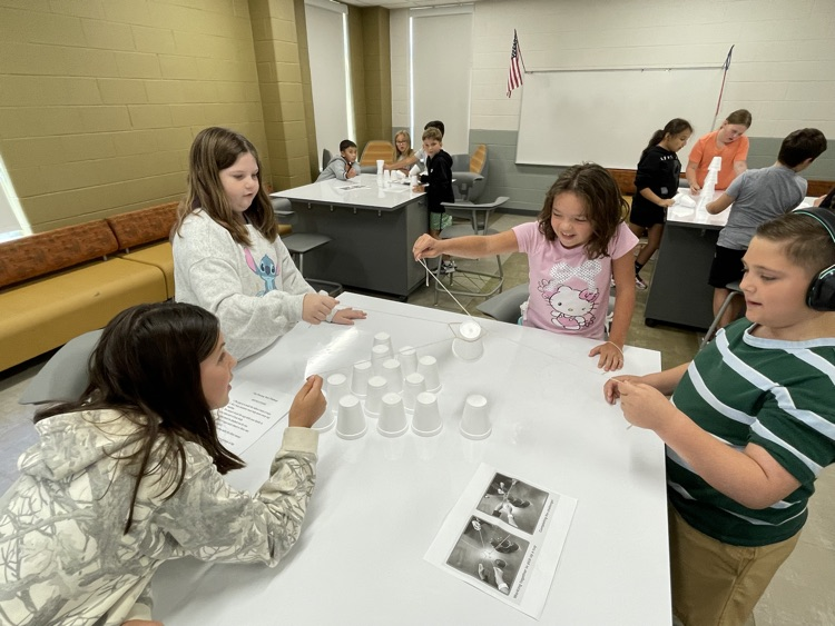 Mr. Riggs' 4th grade Science class learns how to follow instructions and work together to complete challenges in the STEM Lab!