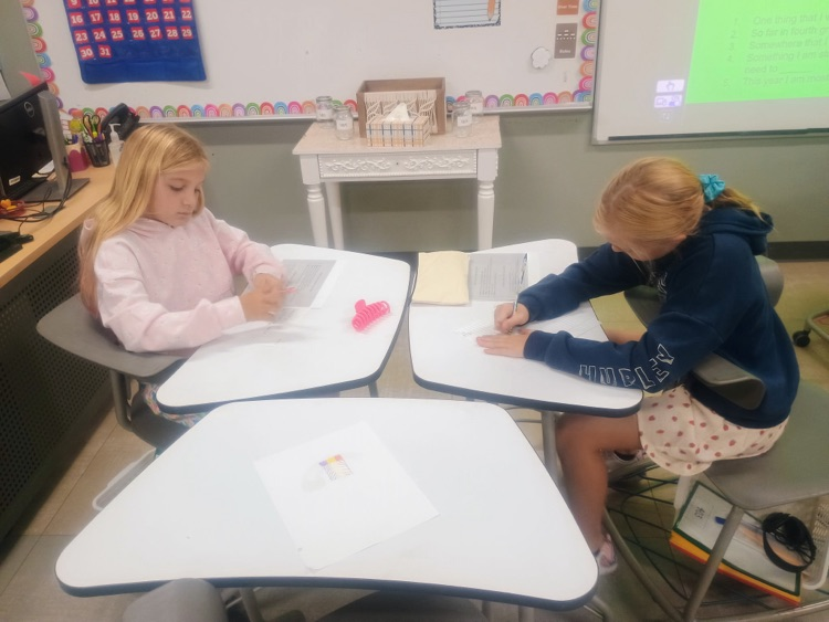 Ms. Wadlow’s class writing letters to their future self.