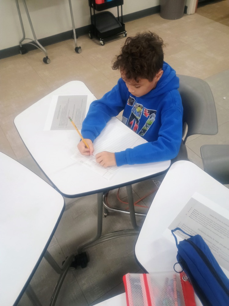 Ms. Wadlow’s class writing letters to their future self.