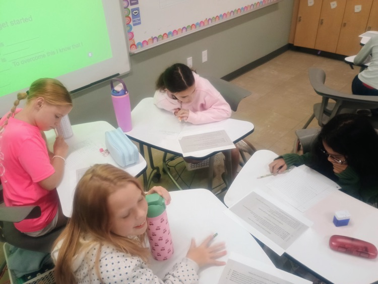 Ms. Wadlow’s class writing letters to their future self.
