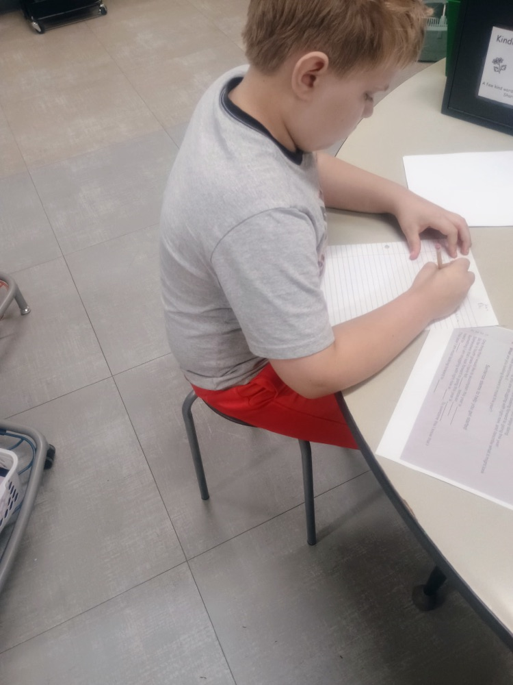 Ms. Wadlow’s class writing letters to their future self.