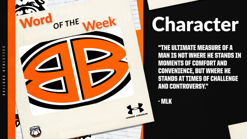 Character is the Word of the Week.