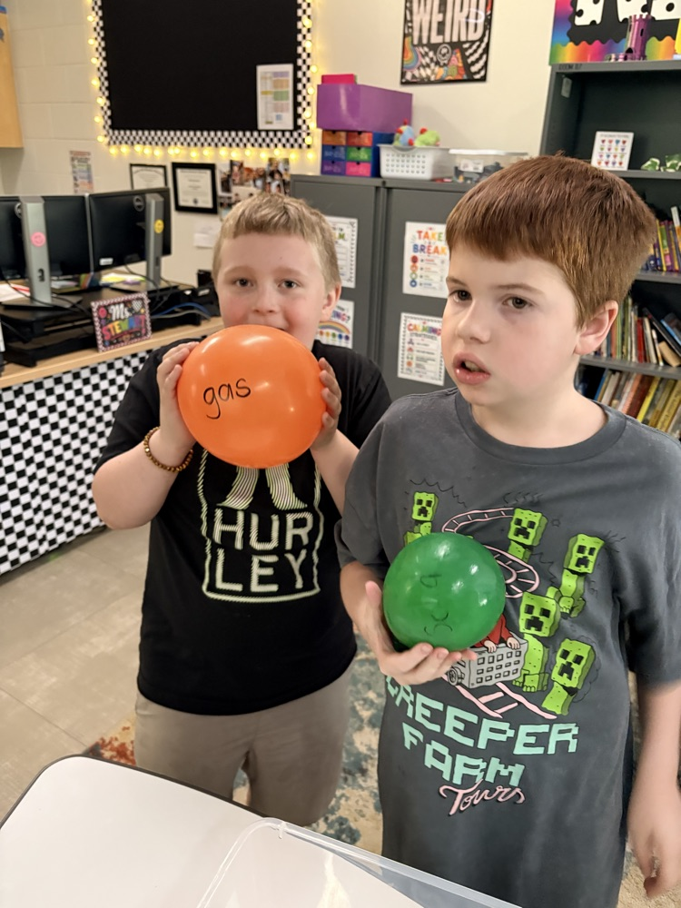 This week, Ms. Stewart's class has been learning about the three states of matter: solids, liquids, and gases. We wrapped up our learning with a hands-on balloon experiment that allowed students to see and experience these concepts in action.