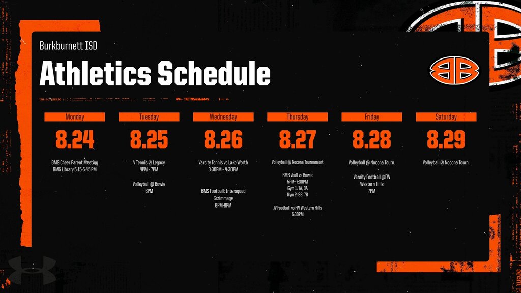 athletic schedule