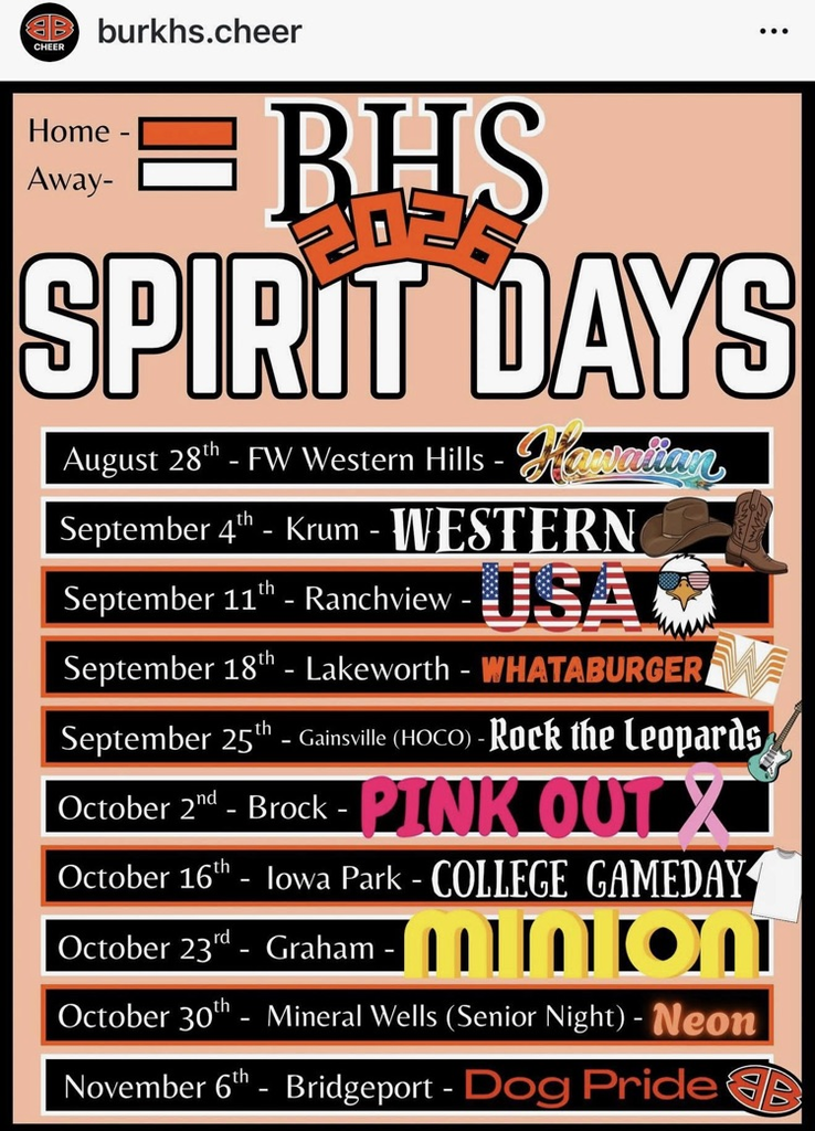 BHS Spirit Days
