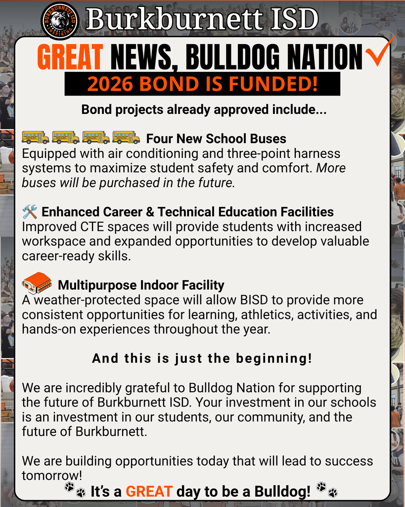 2026 BISD Bond is funded!