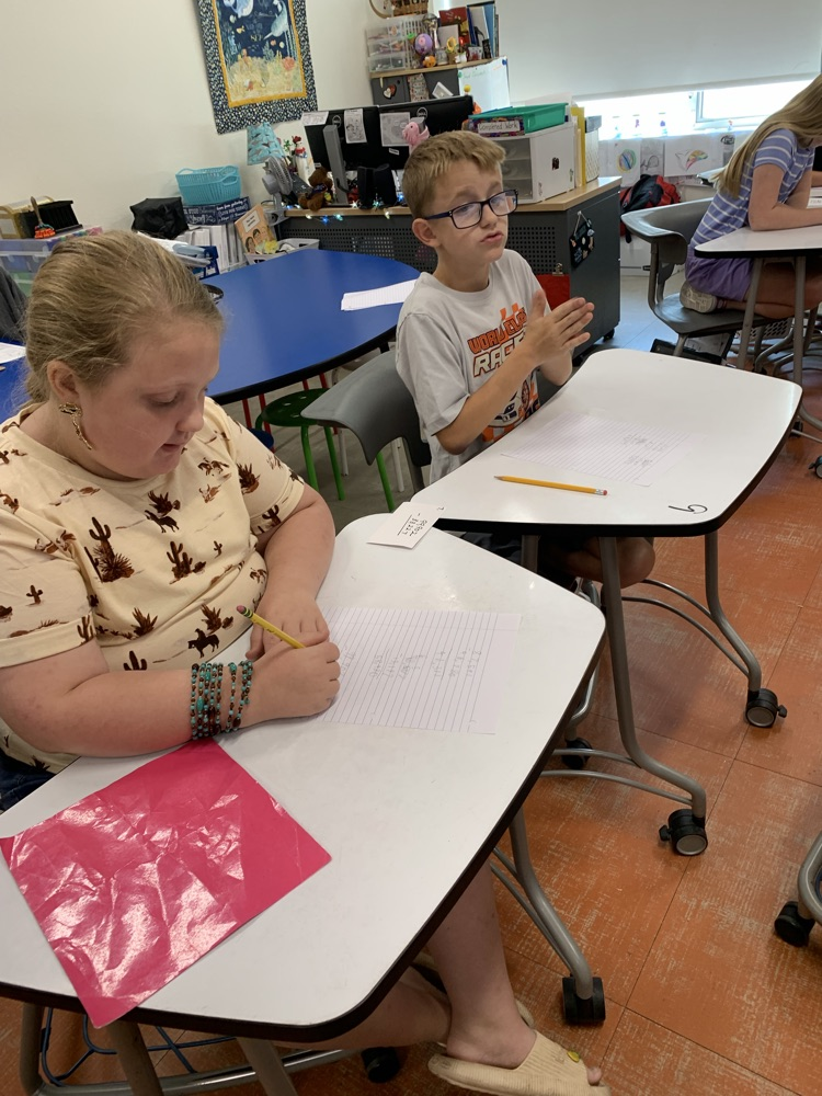 Mrs. Johnston’s fourth grade math classes participated in a scoot game today to practice subtraction of large numbers with regrouping. Students were rockin’ the skill!