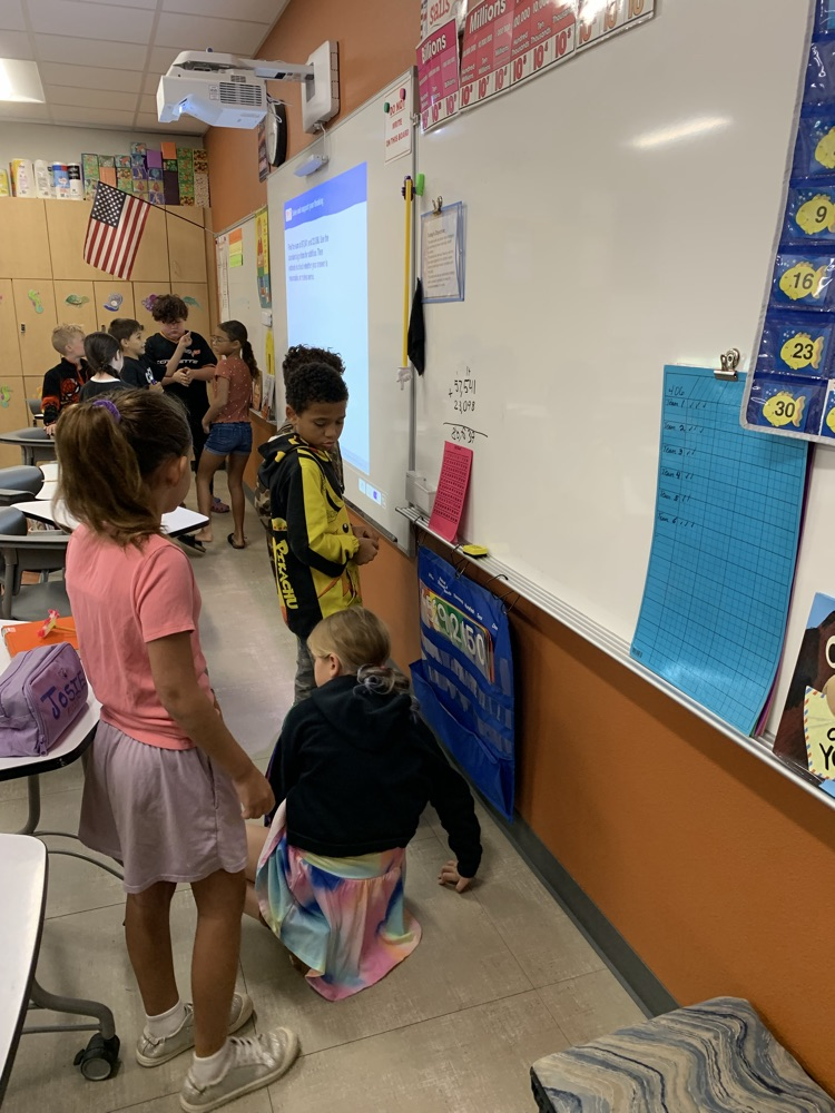 Last week Mrs Johnston’s fourth grade class participated in a group activity to practice addition 