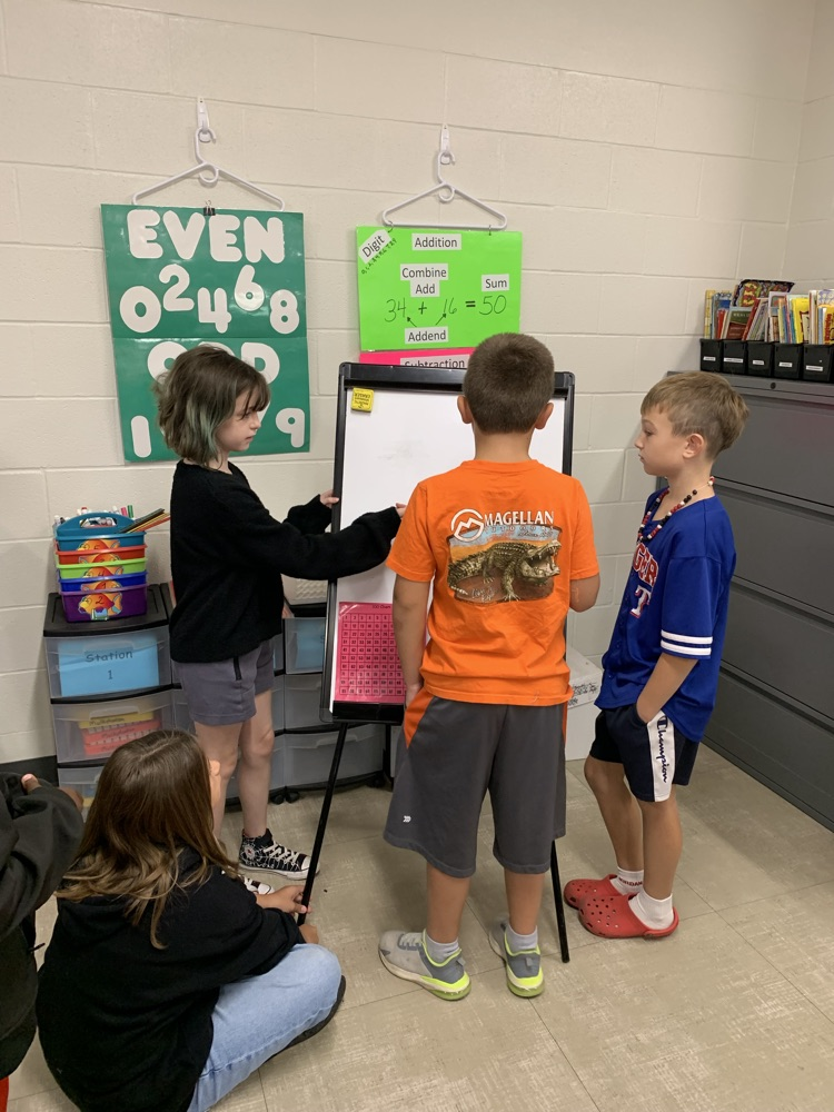 Last week Mrs Johnston’s fourth grade class participated in a group activity to practice addition 