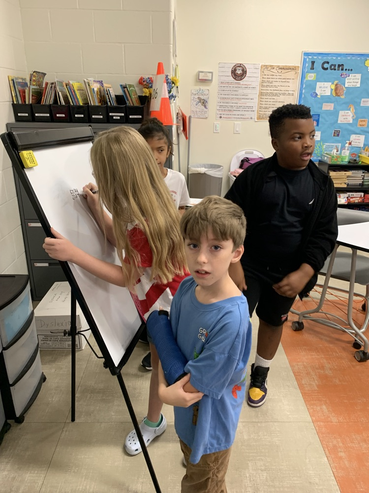 Last week Mrs Johnston’s fourth grade class participated in a group activity to practice addition 
