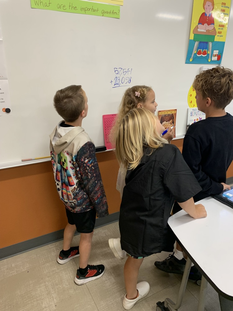 Last week Mrs Johnston’s fourth grade class participated in a group activity to practice addition 