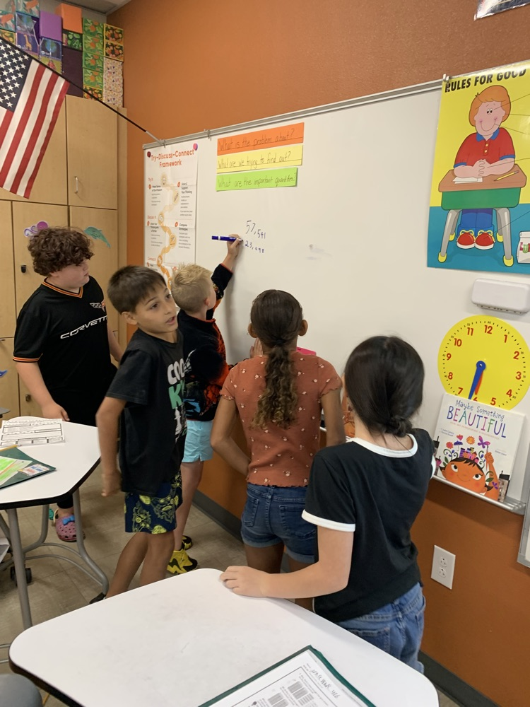 Last week Mrs Johnston’s fourth grade class participated in a group activity to practice addition 