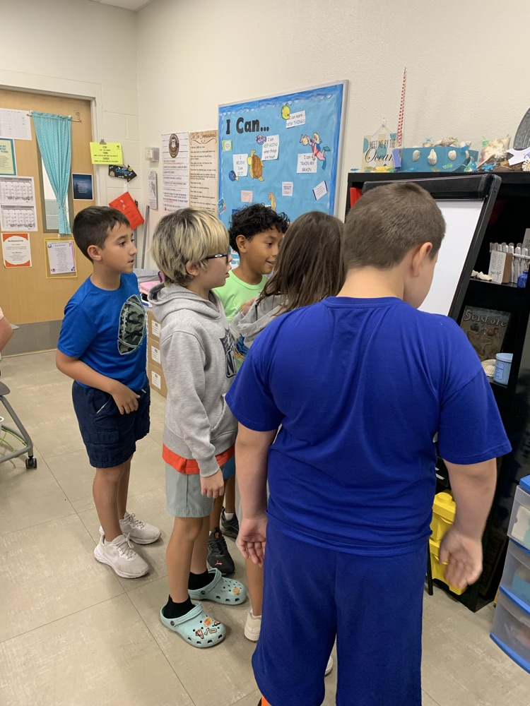 Last week Mrs Johnston’s fourth grade class participated in a group activity to practice addition 