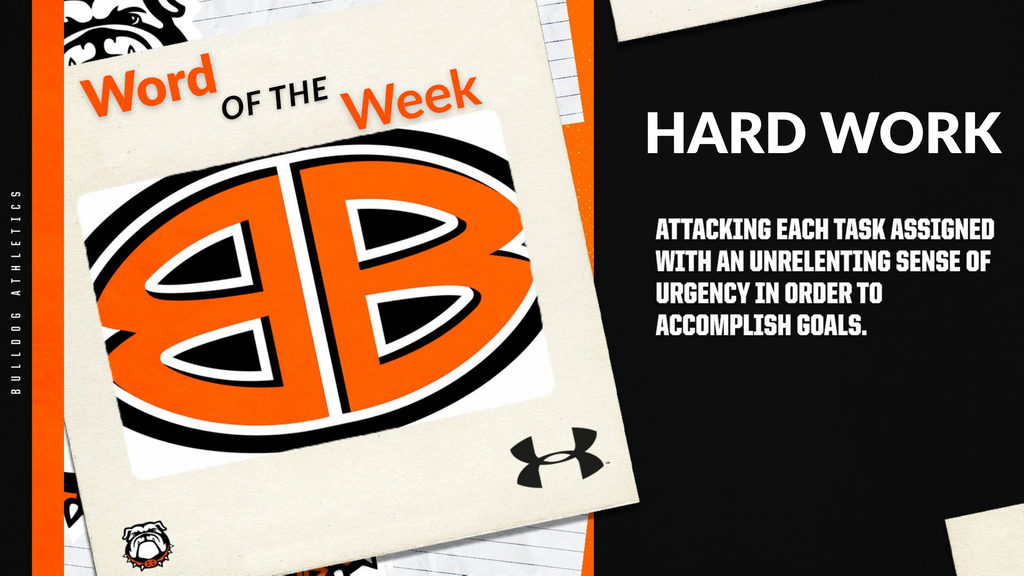 Hard Work is the word of the week.