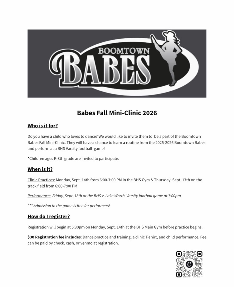 Babes Mini Clinic. Starts Monday the 14th. Don't miss out on this fun opportunity 🧡🐾