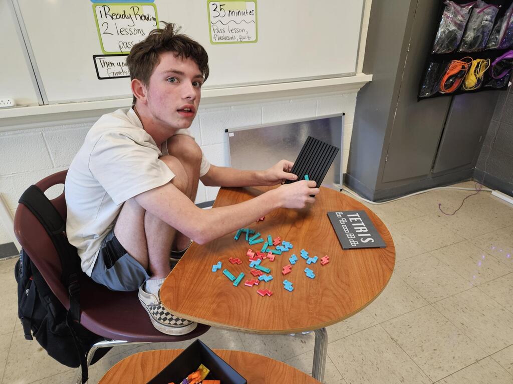 Student in class