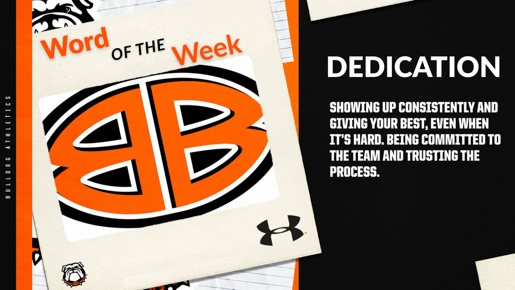 Dedication is the word of the week