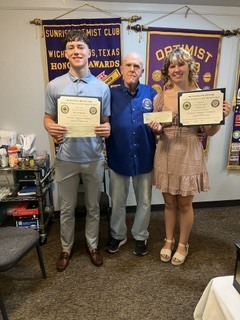 Optimist Club scholarship winners.