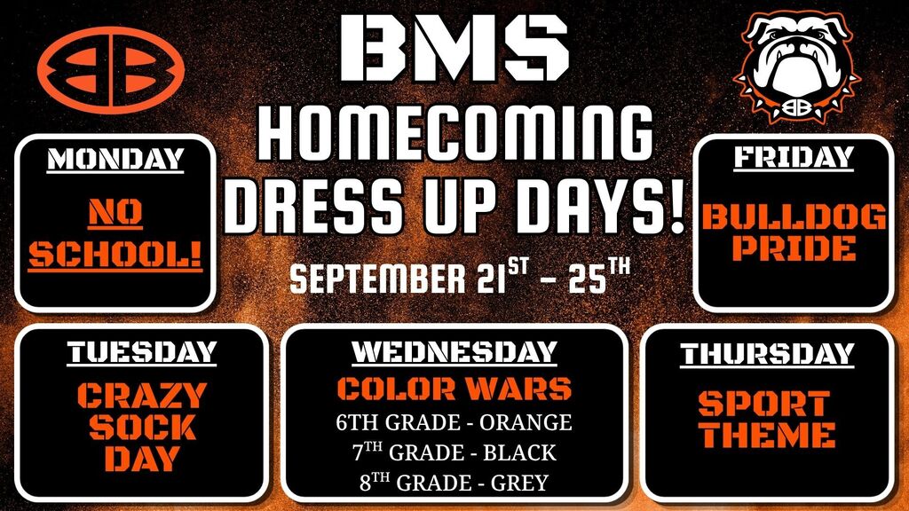 BMS Homecoming dress up days