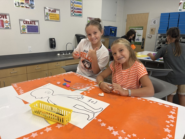 The 4th grade students in PLTW are creating a model of the brain as we learn about our central nervous system.