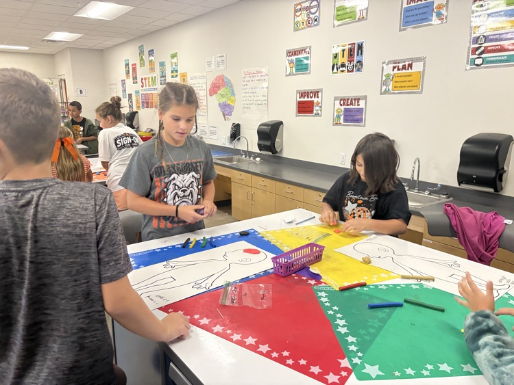 The 4th grade students in PLTW are creating a model of the brain as we learn about our central nervous system.