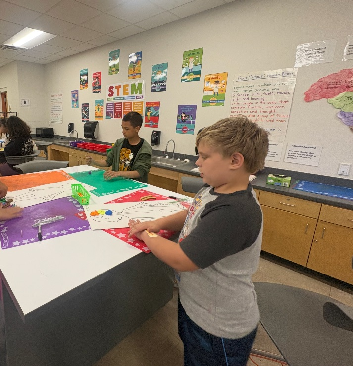 The 4th grade students in PLTW are creating a model of the brain as we learn about our central nervous system.