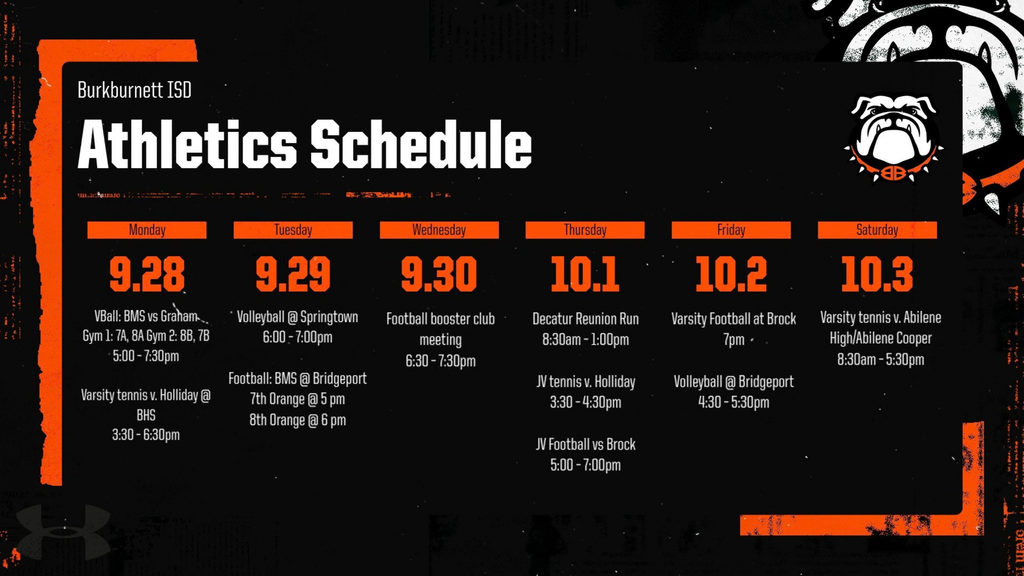 Athletics Schedule 