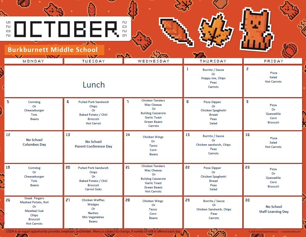 lunch menu