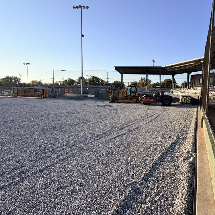 Baseball and softball fields are progressing. 
