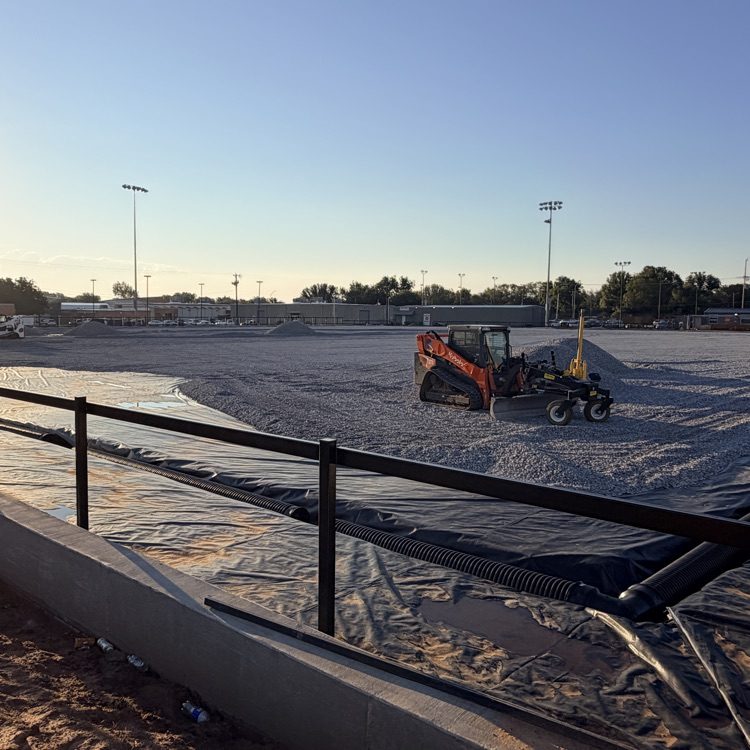 Baseball and softball fields are progressing. 