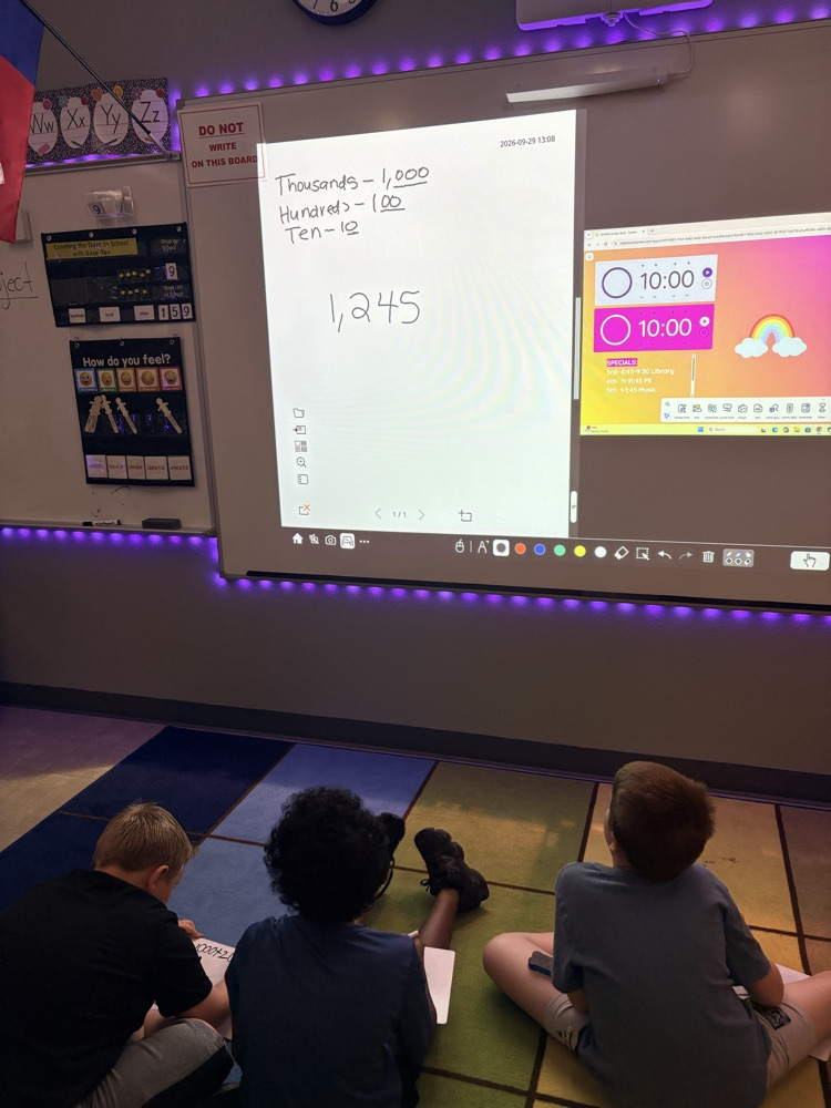 Today Ms. Stewart's class learned all about expanded form!