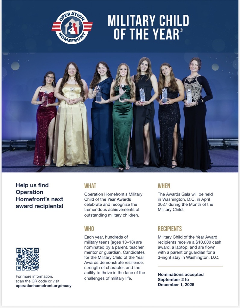 Nominate a student for the Military Child of the Year!