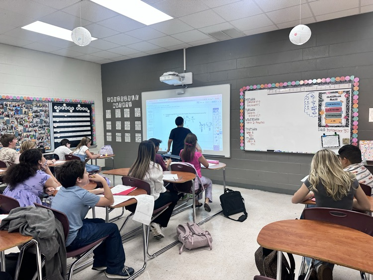 students in class