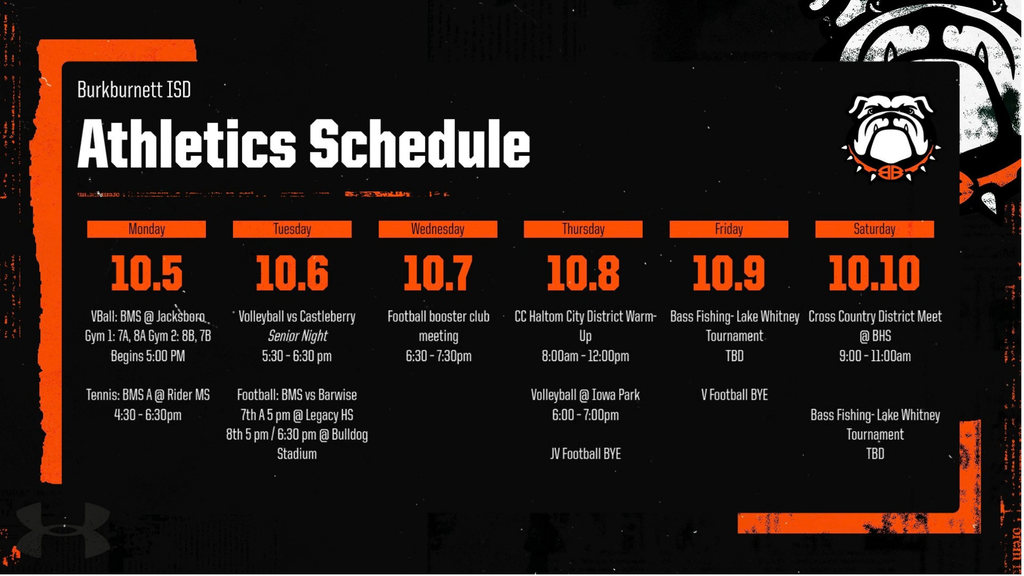 BISD Athletics Schedule