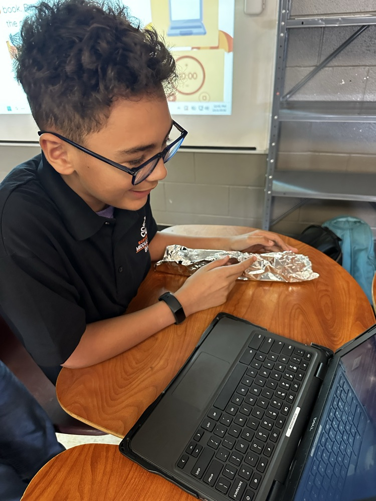 students working on project