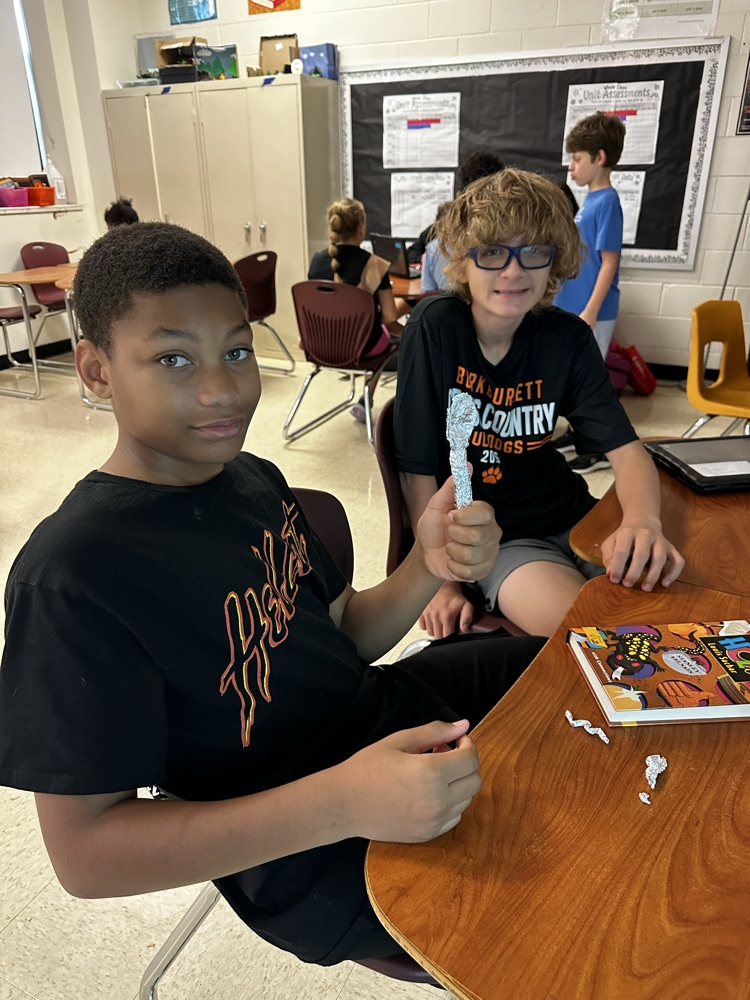 students working on project