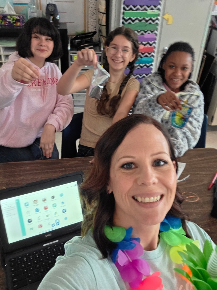 students with teacher