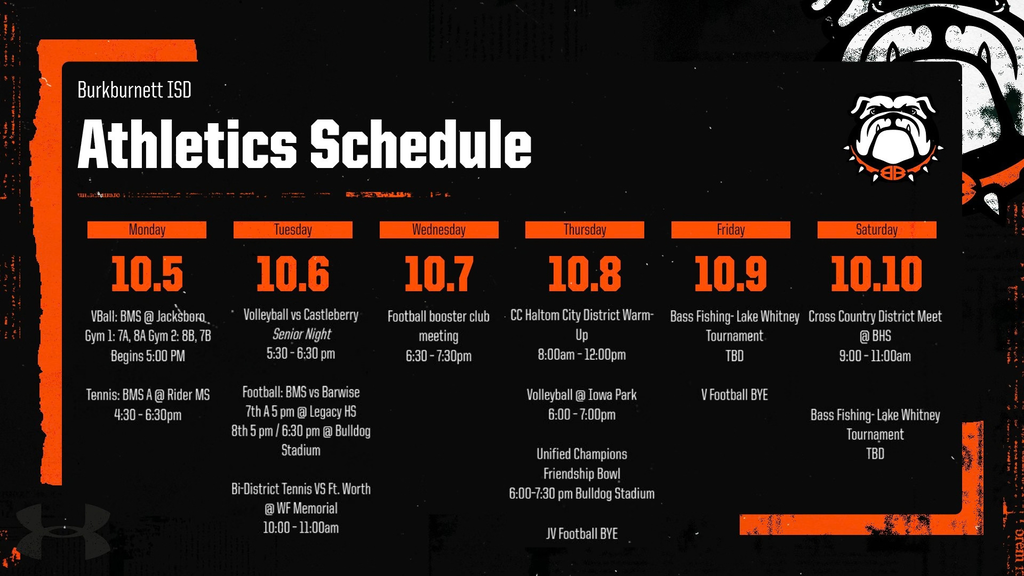 Athletics Schedule