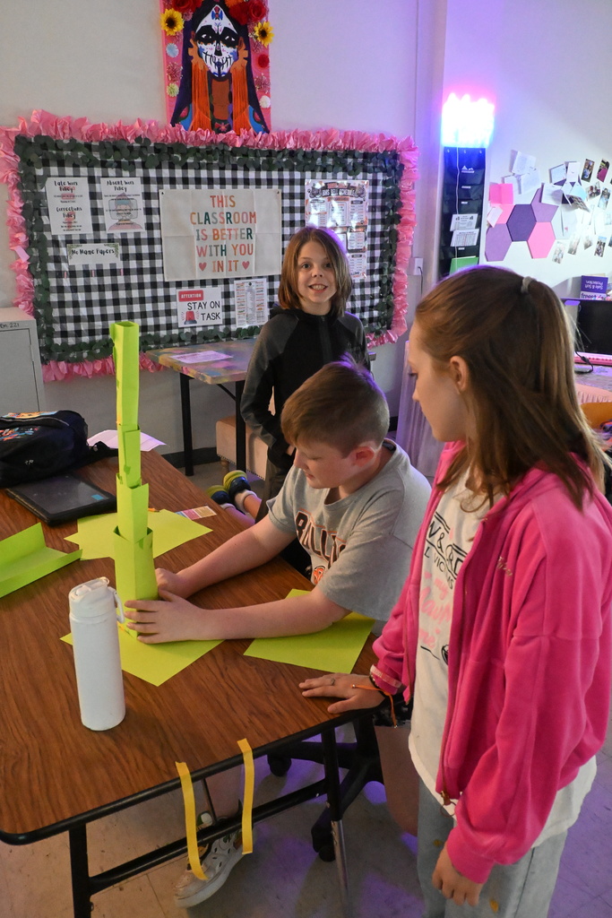 students working on project