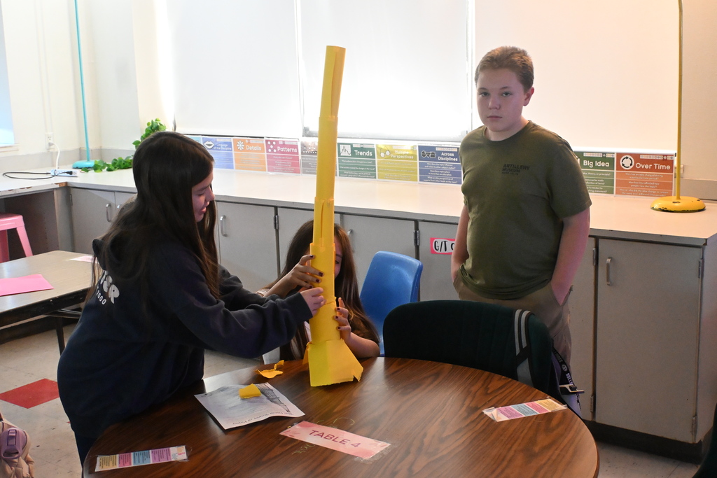 students working on project