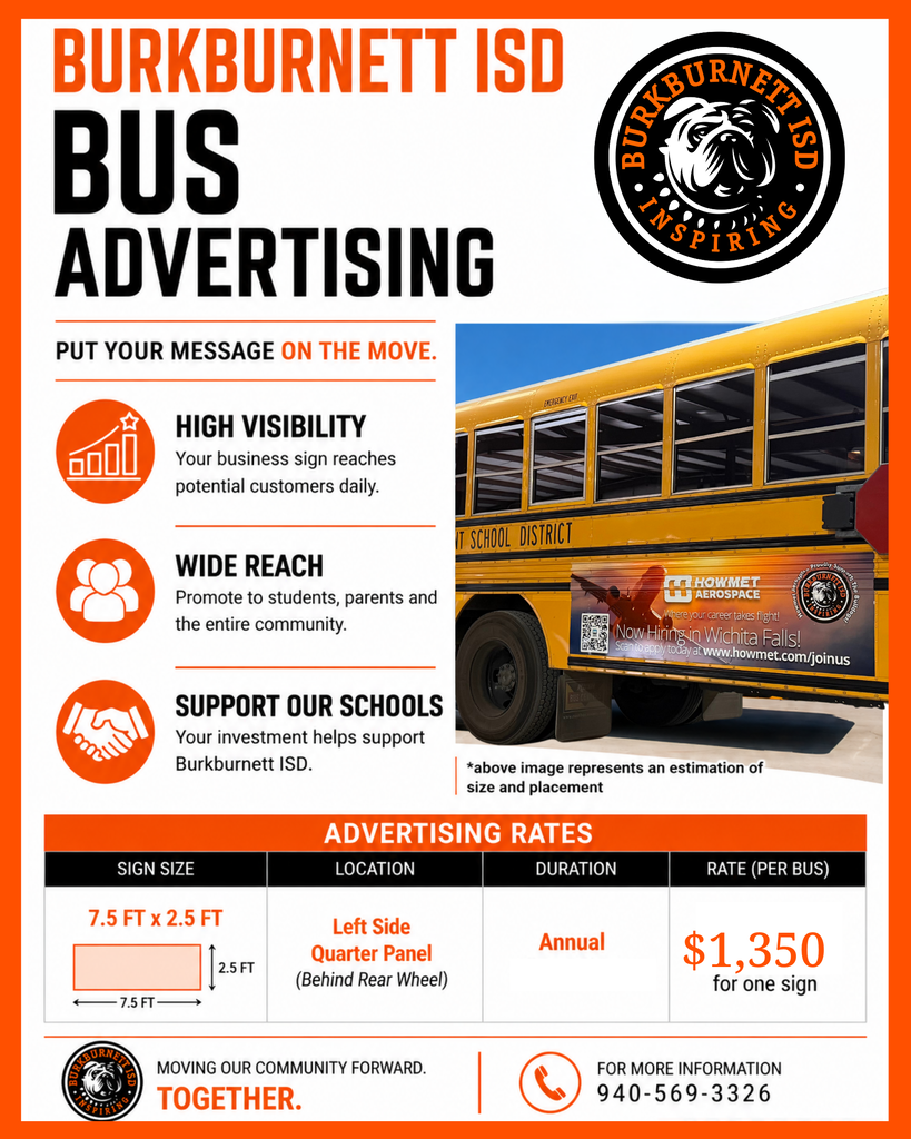 Bus Sign Ads are now available.