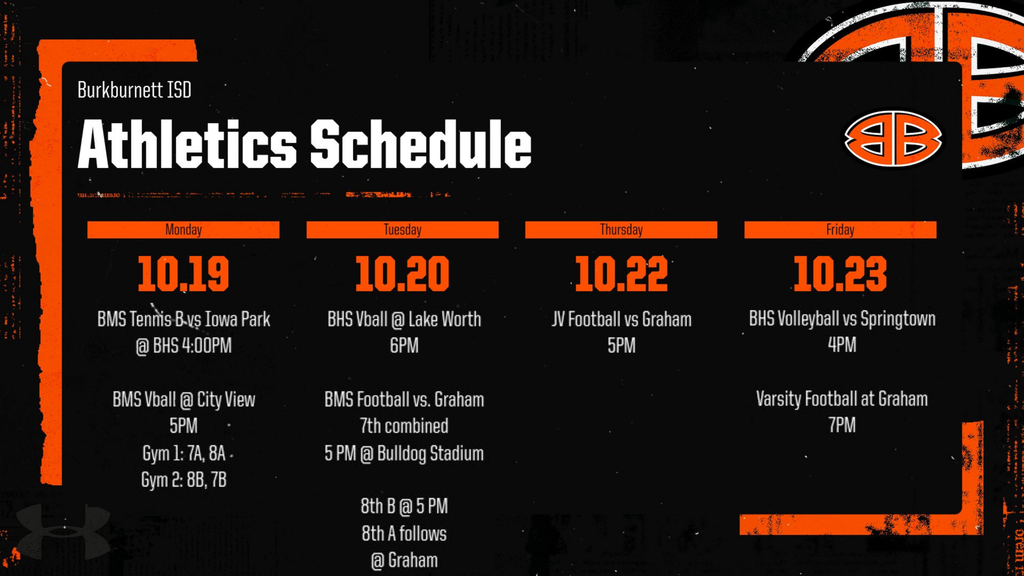 Athletics Schedule