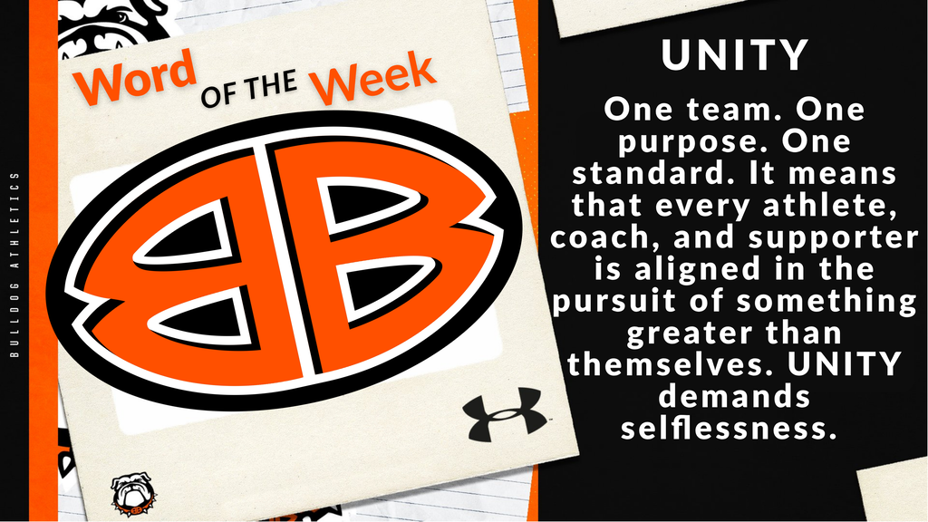 Unity is the Word of the Week.